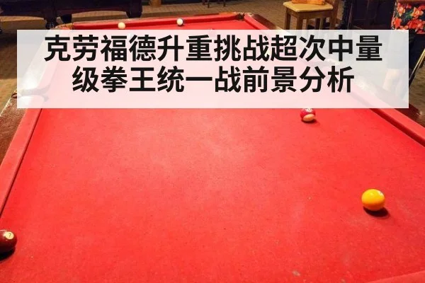克劳福德升重挑战超次中量级拳王统一战前景分析